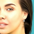 thumbnail image 5 of Clara Pucci 4Ct Synthetic White Sapphire Round Cut VVS1 Lever Back Drop Dangle 14k Solid hypoallergenic Gold Designer Earrings For April, 5 of 7