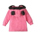 Baby Toddlers Winter Coats Bear Ears Hooded Zip Up Fuzzy Fleece Jacket