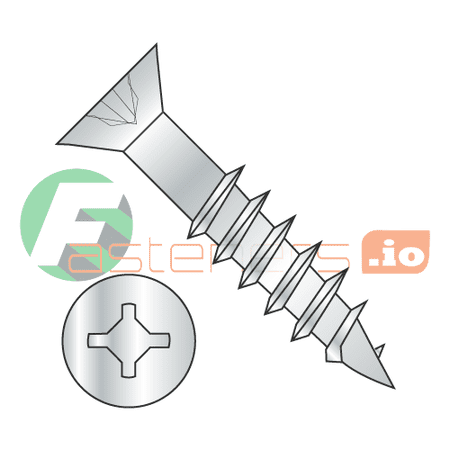 

#8 x 3 Deep Thread Wood Screws / Combo / Flat Head / Steel / Zinc / Square & Phillips Drive / No Nibs (Quantity: 1 600 pcs)