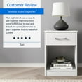 thumbnail image 6 of Mainstays Ardent Nightstand with 1 Drawer, White, 6 of 16