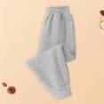 thumbnail image 4 of Cowsor Big Kids Boys Girls Solid Elastic Waist Long Pants With Pockets Casual Comfortable Daily Wear Bottoms For 3-13 Years Old, 4 of 6