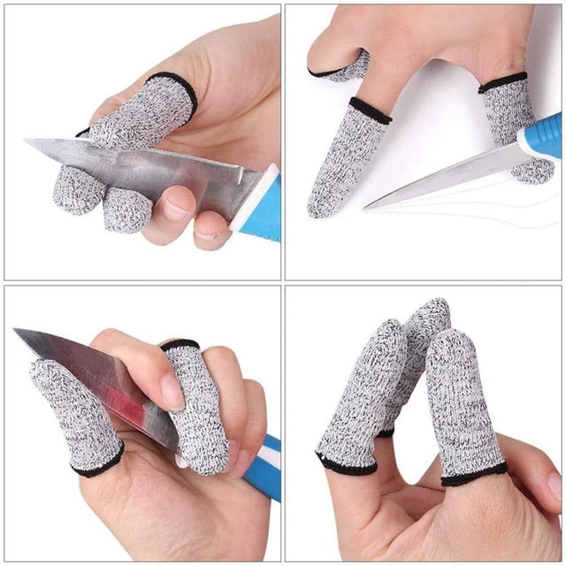 20 Pcs Manchons de Protection pour Doigts de Protection Accessoires Ménagers Anti-tranchage Sécurité Structure Ferme Manchons Antidérapants