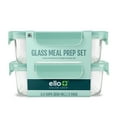 thumbnail image 1 of Ello Color Lock 3.4 Cup 2 Pack Glass Meal Prep Containers with Locking Lids, 1 of 4