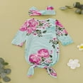 thumbnail image 4 of Nouveau-né Bébé Fille Robe Florale à Venir à la Maison Tenue Bébé Fille Cadeau, 4 of 5
