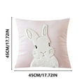 thumbnail image 3 of Jubipavy Cute Rabbits Pillow Cover Home SofaEmbroidered Pillow Car Waist Cover, 3 of 7