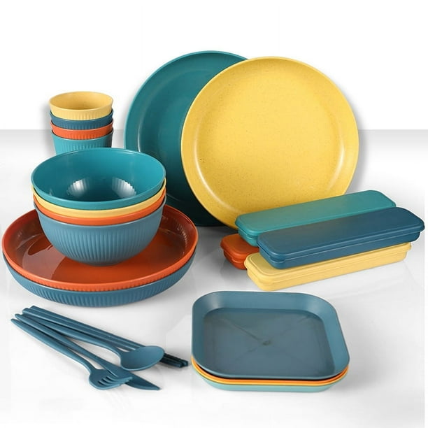 Picnic dinnerware set discount