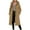 Brown, variant on Women Winter Coat Long Hood Peacoat Shawl Collar Topcoat Solid Trench Coats Fashion Fleece Outwear Thicken Warm Overcoat Single Breasted Pea Coat Casual Outfits(Brown,M)