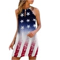 thumbnail image 1 of Leutsin Robe d'Été Décontractée Sans Manches à Imprimé avec Col en Métal pour Femmes, 1 of 5