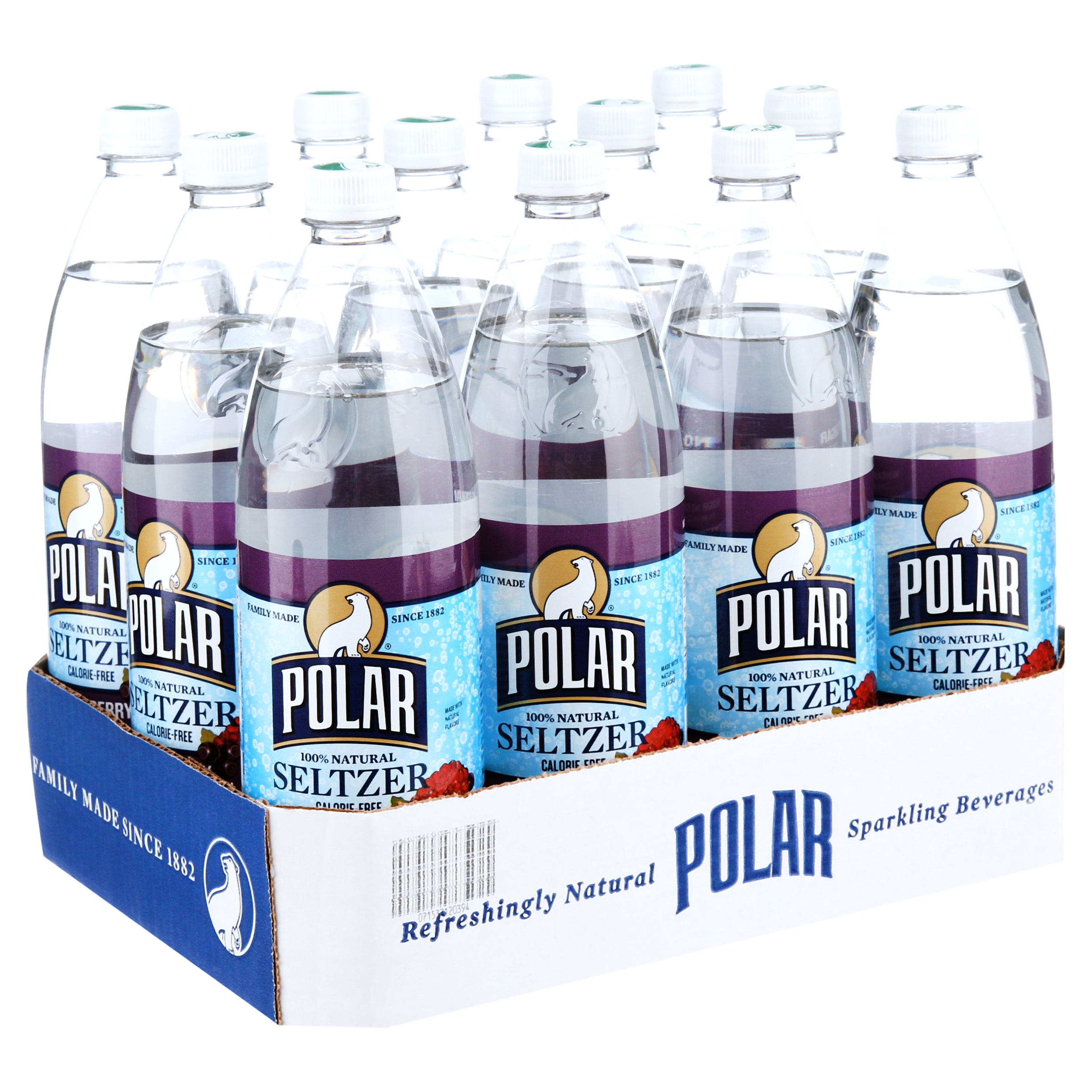 Polar Seltzer Water, Triple Berry, 33.8 Fl Oz, 12 Count