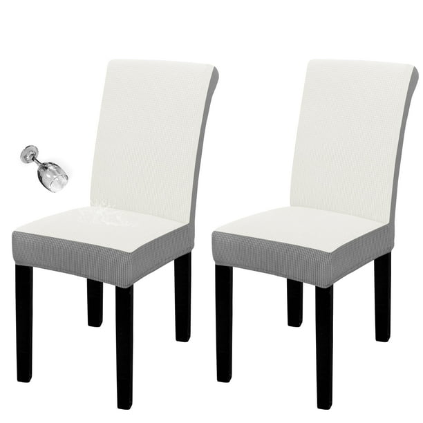 Funda elástica para silla de comedor, fácil de llevar, impermeable, juego de 2