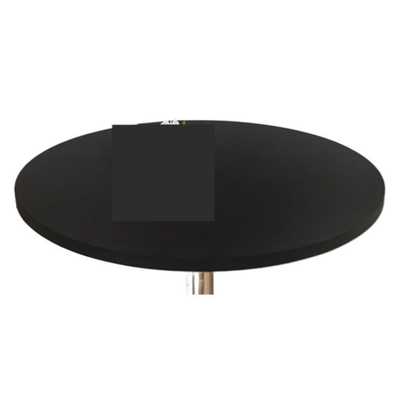 4-Pack Fitted Black Round Tablecloth Cocktail Table Topper Spandex Folding Bar Table Cover Elastic Stretch Tablecloths