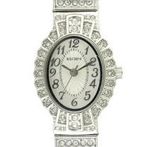 Elgin Adult Female Crystal Accent Silver-Tone Dressy Expansion Watch (EG9058)