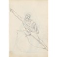 thumbnail image 2 of John Flaxman 18x24 Black Ornate Framed Double Matted Museum Art Print Titled: A Son of Niobe from the Niobid Group, Uffizi, Florence (1787), 2 of 5