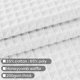 thumbnail image 4 of Cotton Blend Shower Curtain Honeycomb Waffle Weave, Soft & Hotel Spa, Washable, White, 72 x 72 inch, 4 of 4