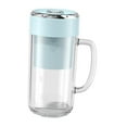 thumbnail image 2 of Vaso exprimidor eléctrico, vaso de batidora, batidora de hielo, mezclador de zumo, botella, minilicuadora Personal, exprimidor de 330ml para Picnic Azul, 2 of 9