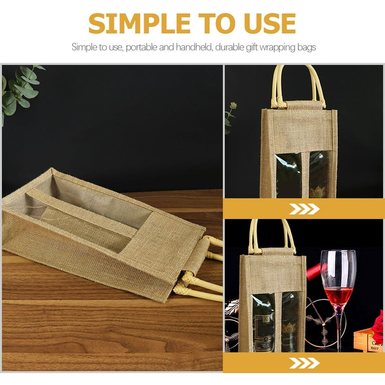 Gift Bags Bulk Clear Bags for Gifts Portable Gift Bag Wine Bags Bulk Package Supplies Wine Bags Travel
