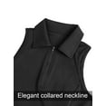 thumbnail image 5 of Deago Tennis Dress for Women Athletic Dress Zip Up Polo Sleeveless Golf Workout Exercise Dresses (Black, M), 5 of 8