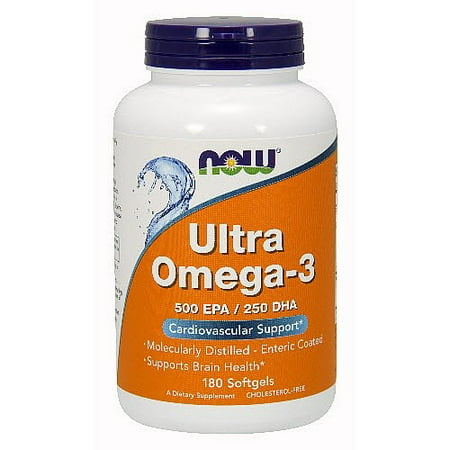 NOW Foods Ultra oméga-3, 500 EPA / DHA 250, 180 Ct