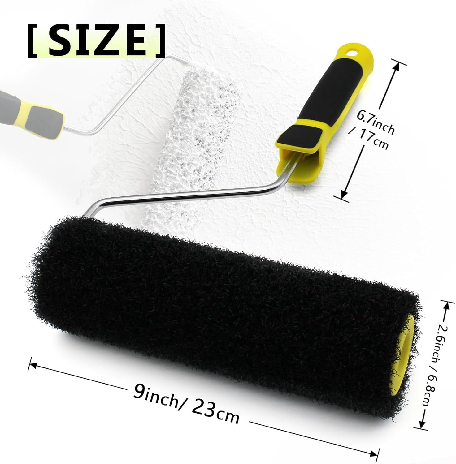 LEVEL5 Trockenbau-Spachtelwalze 9/ 23cm Spachtelrolle mit Komposit Griff 4-905