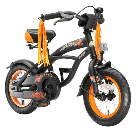BIKESTAR Original Premium Safety Sport Kids Bike with sidestand and accessories for age 3 year old children | 12 Inch Cruiser Edition for girls/boys | Diabolic