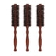 thumbnail image 1 of Peine de peinado con rodillo, cepillo de pelo con rodillo de 3 piezas, cepillo de pelo con rodillo, cepillo de pelo con mango de madera, características de vanguardia, 1 of 5