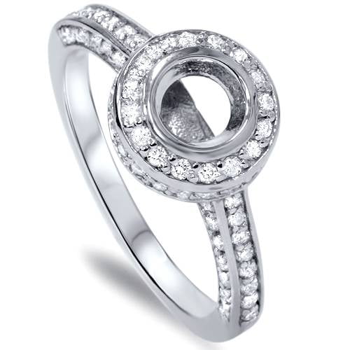 Pompeii 3/4ct Diamond Engagement Semi Mount Ring 14K Setting (G/H,I1)