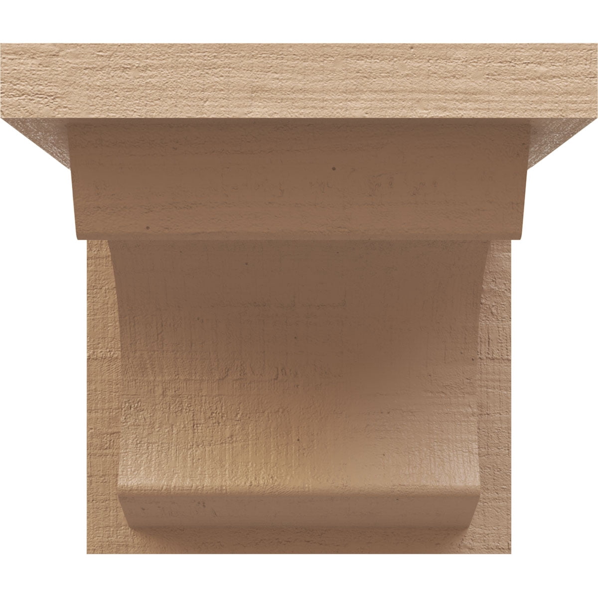 5"W x 5"D x 5"H Wide Emerson Rough Cedar Woodgrain TimberThane Corbel, Primed Tan