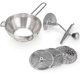 thumbnail image 2 of Stainless Steel Food Mixer Vegetable And Fruit Baby Food Vegetable And Fruit Jam Grinder Pressure Potato Device1 Set-silver, 2 of 5
