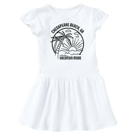

Inktastic Summer Vacation Mode Chesapeake Beach Virginia Gift Baby Girl Dress