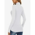 thumbnail image 6 of Women's Turtleneck Long Sleeve Shirts Casual Basic T Shirts Lightweight Base Layer Solid Slim Fit Tops, 6 of 6