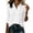 White-05, variant on Perfectbot Women's Ruffled Front Button Down Shirt, Casual Long Sleeve Dressy Blouse, Relaxed Fit Solid Color