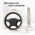 thumbnail image 5 of Elastic Steering Wheel Cover, Hohey Bee Golden2 Stretch Thickening Car Steering Wheel Cover Women Men, Steering Wheel Protector Universal 15 in, 5 of 7