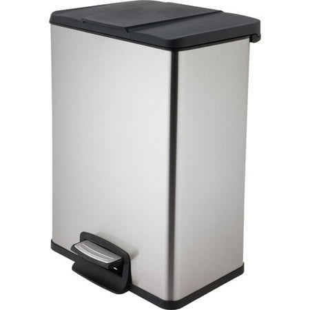 better homes and gardens 40-liter rectangle front step trash can better homes and gardens 40-liter rectangle front step trash can
