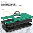 thumbnail image 2 of Allytech Hybrid Case for iPhone 16 Pro with 360° Rotatable Ring Kickstand, Soft TPU + Rugged PC, Screen Lens Protection Shockproof Anti-Fall Magnetic Car Mount Back Case - Darkgreen, 2 of 7