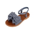 thumbnail image 2 of hoksml Women's Bow Decor Flat Sandals Elastic Ankle Strap Open Toe Summer Casual Dressy Shoes, 2 of 7