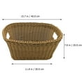 thumbnail image 2 of 1 Pc Wicker Woven Laundry Hamper Dirty Clothes Storage Basket (Coffee), 2 of 6