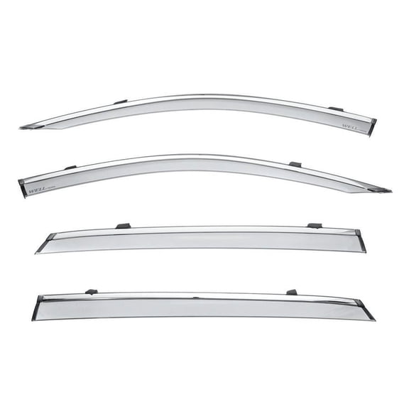 Wellvisors Side Window Visors Deflectors Rain Guards With Chrome Trim for 2018-2023 BMW X2 / F39 3-847BM013