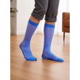 thumbnail image 6 of Deago 2 Pairs Men's Ultra Thin Sheer Dress Socks Soft Nylon Summer Silky Business Socks Breathable Work Trouser Sox Mid Calf, Blue, 6 of 8