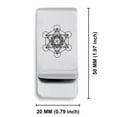 thumbnail image 2 of Stainless Steel Sacred Geometry Metatron's Cube Classic Slim Money Clip Credit Card Holder, 2 of 2
