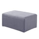 thumbnail image 5 of Funda de otomana elástica de elastano rectangular para reposapiés, taburete, sofá, funda suave gris, 5 of 8