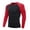 Red, variant on Awwp Mens Tops Men's Guard Long Sleeves Quick Drying Splice Compression Swim Shirts Round Neck Pullover T Shirt Blue L