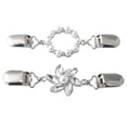 thumbnail image 1 of MasteelfCA 2pcs Fashion Silk Scarf Buckle Alloy Corsage Stylish Brooch (Assorted Color), 1 of 8
