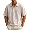 thumbnail image 5 of DayScoop Casual T-Shirt for Men Fashion T Shirt Oversize Summer Half-Zip Lapel Loose Breathable Tops Tees Plus Size, 5 of 6