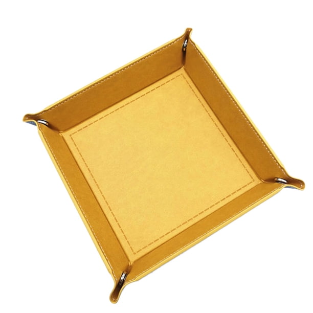Bandeja cuadrada / hexagonal Bar Discoteca Tablero de juegos Plegable PU Placa de cuero Caja de almacenamiento de escritorio Vogacara FN0094-09