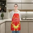 thumbnail image 3 of Luxtrada Christmas Aprons Christmas Santa Claus Apron Christmas Kitchen Apron for Christmas Party Chef Cooking, 3 of 9