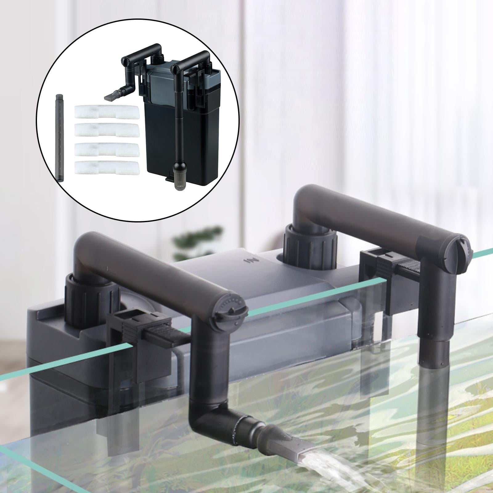 Aquarium External Canister Filter Adjustable Water Flow Turtle Tank Filter Barrel Outside Aquarium for 20-40cm, 40-60cm, 60-80cm Aquariums 160x245x60mm
