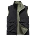 thumbnail image 4 of Gfyviroh Mens Fleece Lined Vests Multi Pockets Waterproof Sleeveless Jackets Turn-down Collar Zip Up Vest Coats, 4 of 4