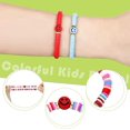 thumbnail image 2 of 24 pulseras coloridas de la amistad con letras y corazones y sonrisas, pulseras de surfista, pulseras elásticas con cuentas para niños, 2 of 3