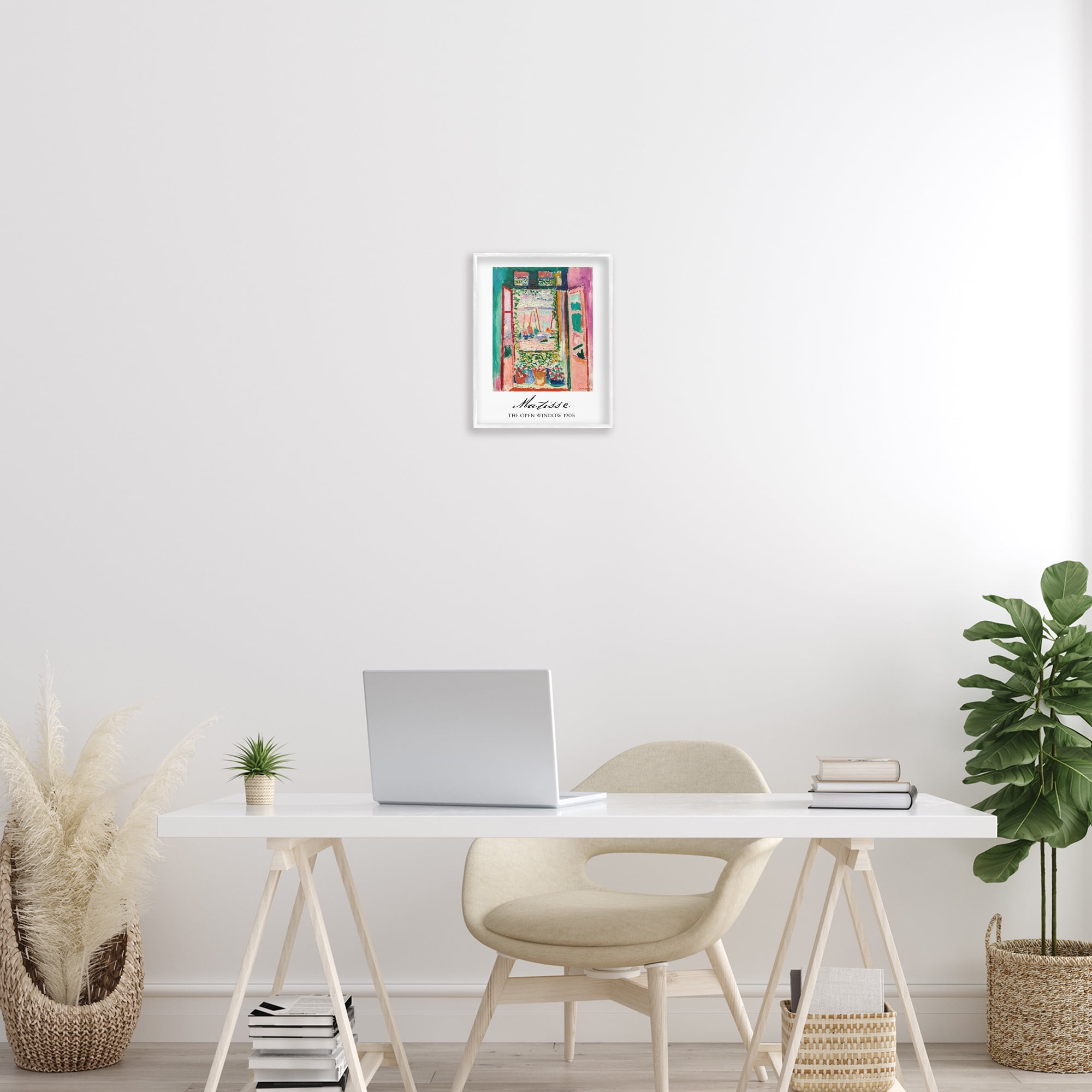 The Open Window Matisse White Framed Giclee Art, design by Vintage Hustle