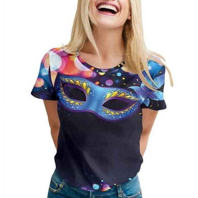 PMUYBHF T-Shirt à Manches Courtes Imprimé pour Femmes Printemps Été 2158 L